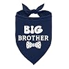 Big Brother Dog Bandana, Dog Pregnancy Announcement, Gift for Dog Lover, Dog Bandana for Small Medium Large Dogs, Dark Blue Dog Bandana, Big Brother Dog Shirt, Dog Scarf (A9)
