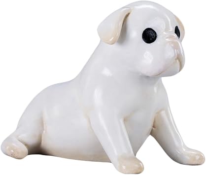 JXK Ghost Frenchie Sculpture with Intricate Details Adorable Desktop Decor for Dog Lovers Collectible Display Shelf Ornament