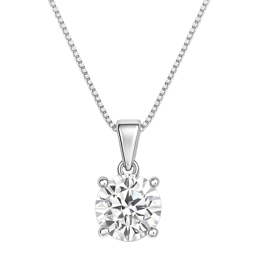 zavya 925 Sterling Silver Necklace Rhodium-Plated Minimal Solitaire | With Certificate of Authenticity and 925 Hallmark-picture-33
