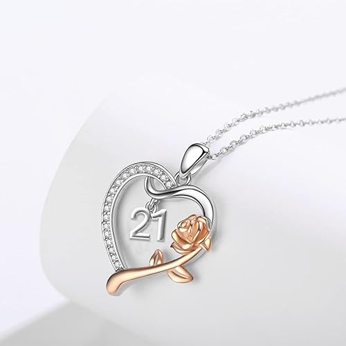 Miniatura 3 de Regalos de cumpleaños para niñas de 18 años, 10, 11, 12, 13, 15, 16, 17, 21, 30, 40, 50, 60, 70, 75, 80, 85, 90, 100 para mujeres, hijas, plata de