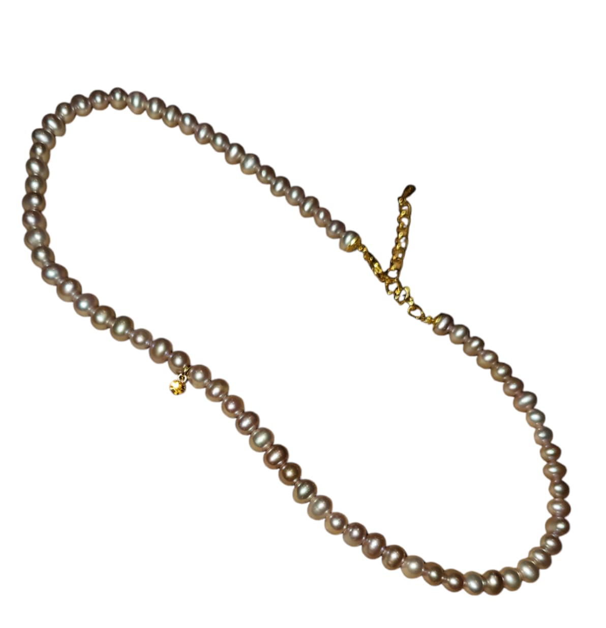 Generico Collana di perle di fiume 5.5-6.0 mm livello qualità AA3 lunchezza 40 cm