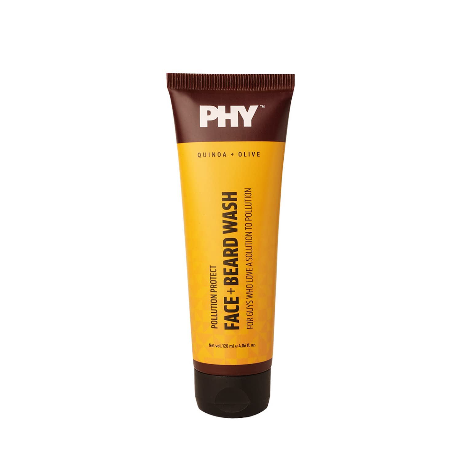 Phy Pollution Protect Face & Beard Wash | For All Skin & Beard | Sulphate-free, non-drying | Pollution protect | Moisture locking | 120 ml