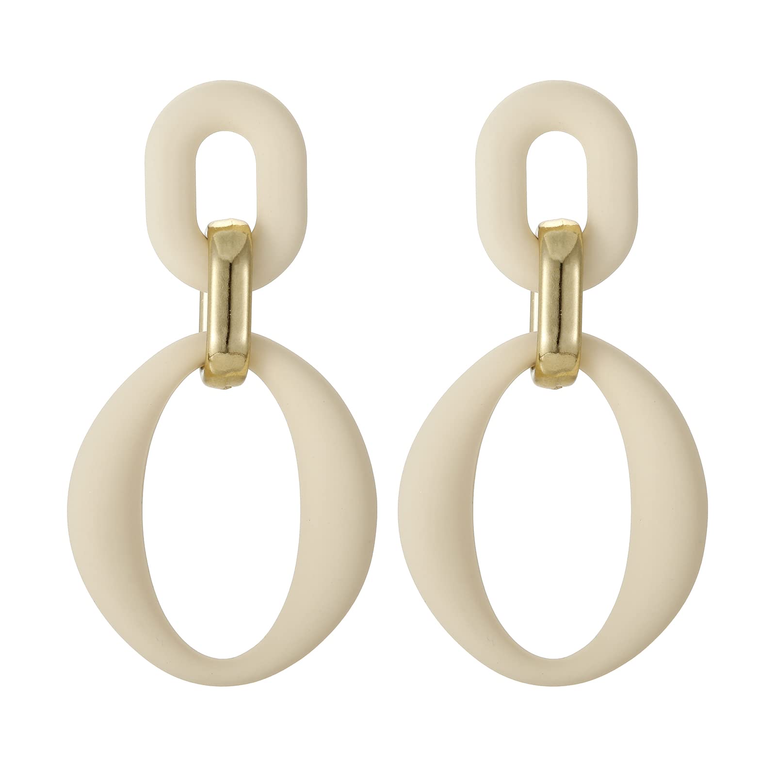 RUOFFETAAcrylic Rectangle Earrings, Fashion Acrylic Square/Oval/Hoop Statement Drop Earrings for Women