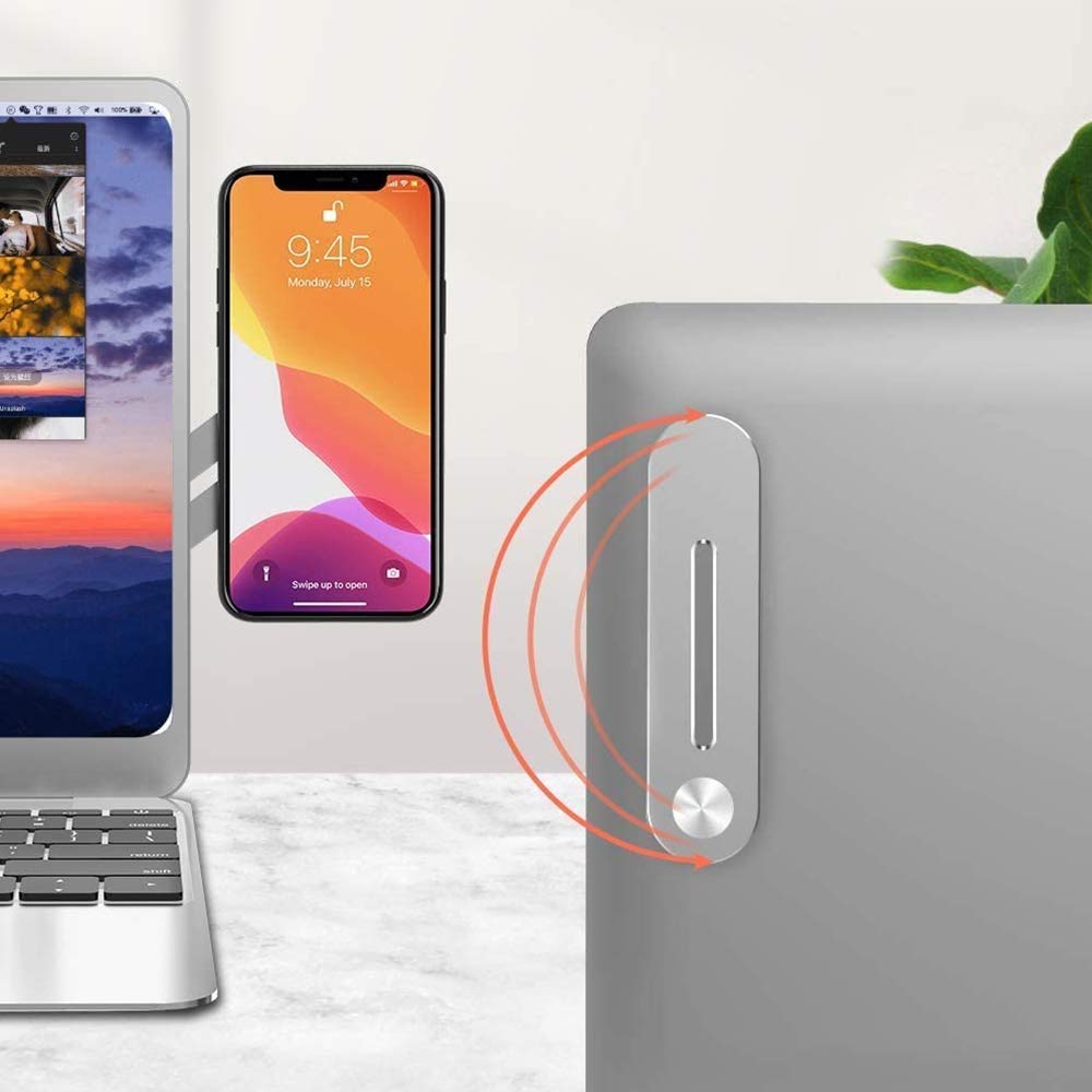 Supporto Per Monitor Con 2 Cassetti E Portacellulare | In MDF, 48x20x10.5 Cm, Nero | Per Scrivania E Ufficio - Foto 6