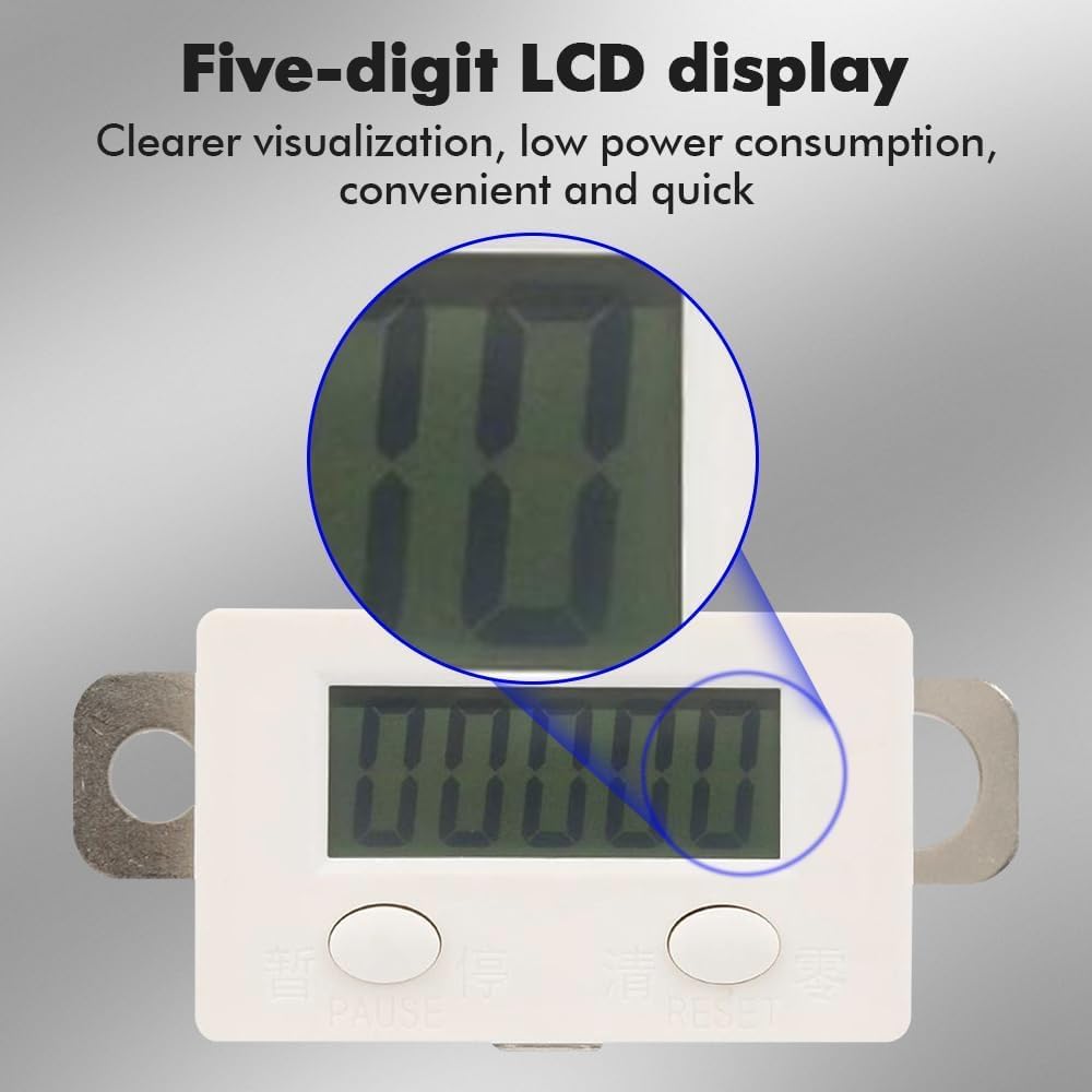 BuyWeek Licznik cyfrowy, LCD 5-cyfrowy 0-99999 licznik magnetyczny indukcyjny przełącznik zbliżeniowy elektroniczny licznik licznika