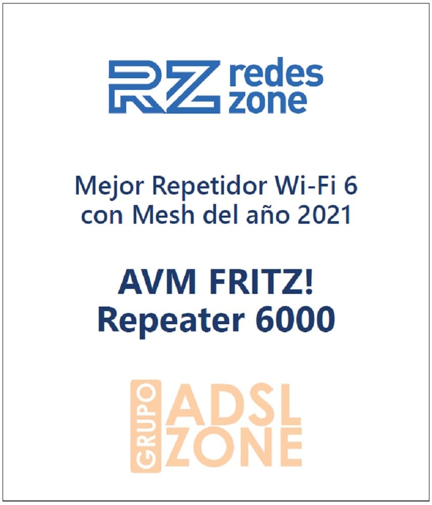 AVM FRITZ!Repeater 6000 międzynarodowy Wi-Fi 6 Repeater Tri-Band 5 GHz 2,4 GHz 2,5 Gigabit LAN