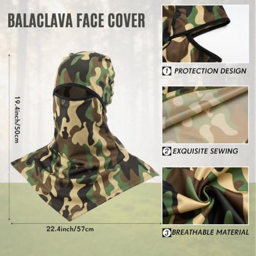Image of SATINIOR 3 Piece Balaclava Face Cover Sun Protection Neck Cover Summer Balaclava for Men Women Outdoor Sports UV Protector