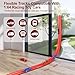 20 Ft Flexible Race Track Toys, Flex Race Car Ramp Track with 4 Race Cars & Suction Cups Rolls Up Portable DIY Race Track Anti Gravity Car Track Set,Kids Racecar Track Toy(Red)