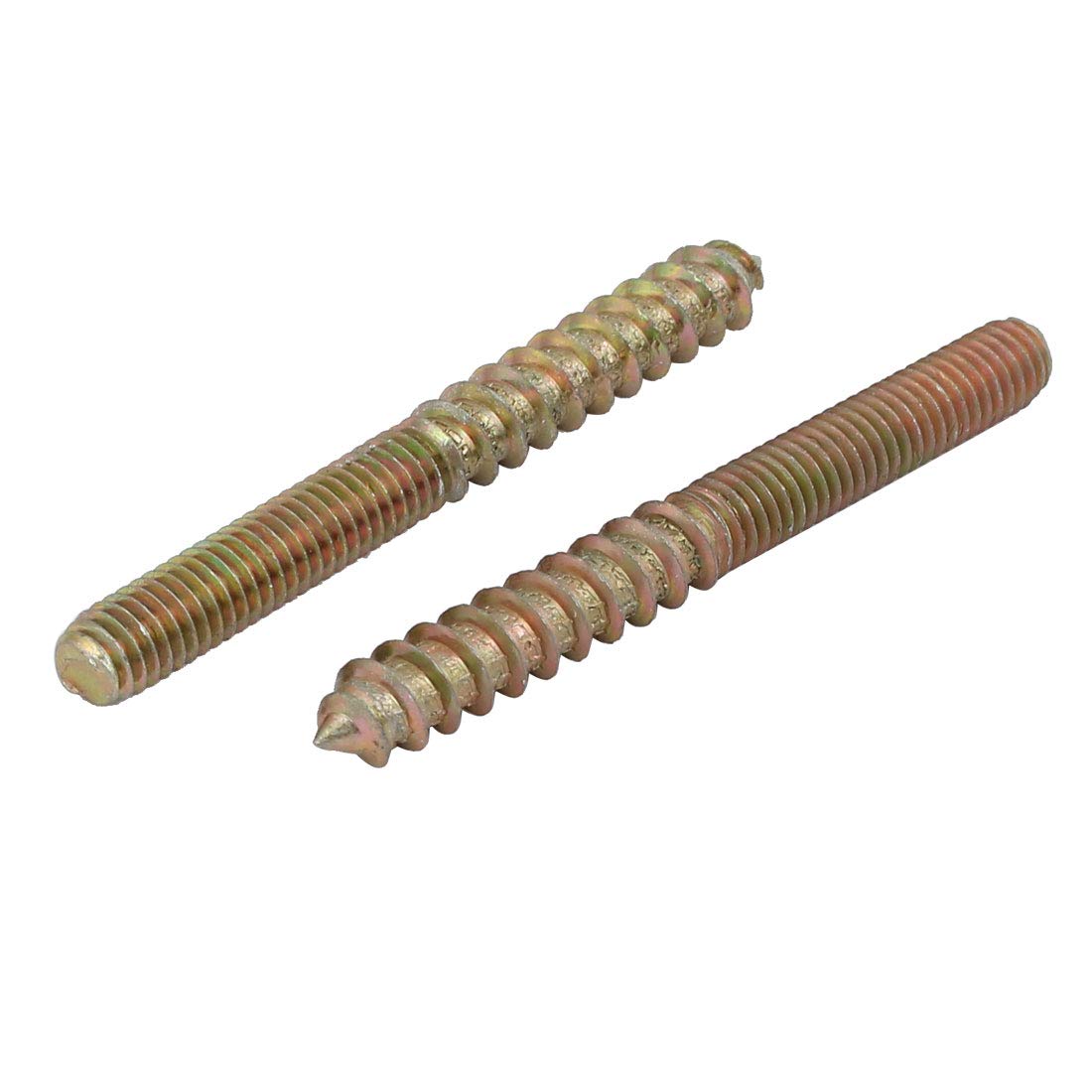 Aexit M6x60mm Carbon Home Hardware Steel Zinc Plated Hanger Bolt 10pcs Model:24as361qo75