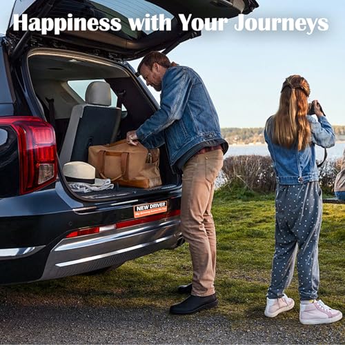 Image of 5Pcs Magnetic Car Stickers, New Magnetic Student Driver Stickers Warning Reflective Signs Car Decoration for Students Novices as Auxiliary Equipment Supplies