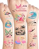 168 Pieces Cute Flamingo Temporary Tattoos Stickers,20 Sheets Summer Flamingo Themed Tattoos Stickers Party Decoration Supplies Party favors for Kids Adults