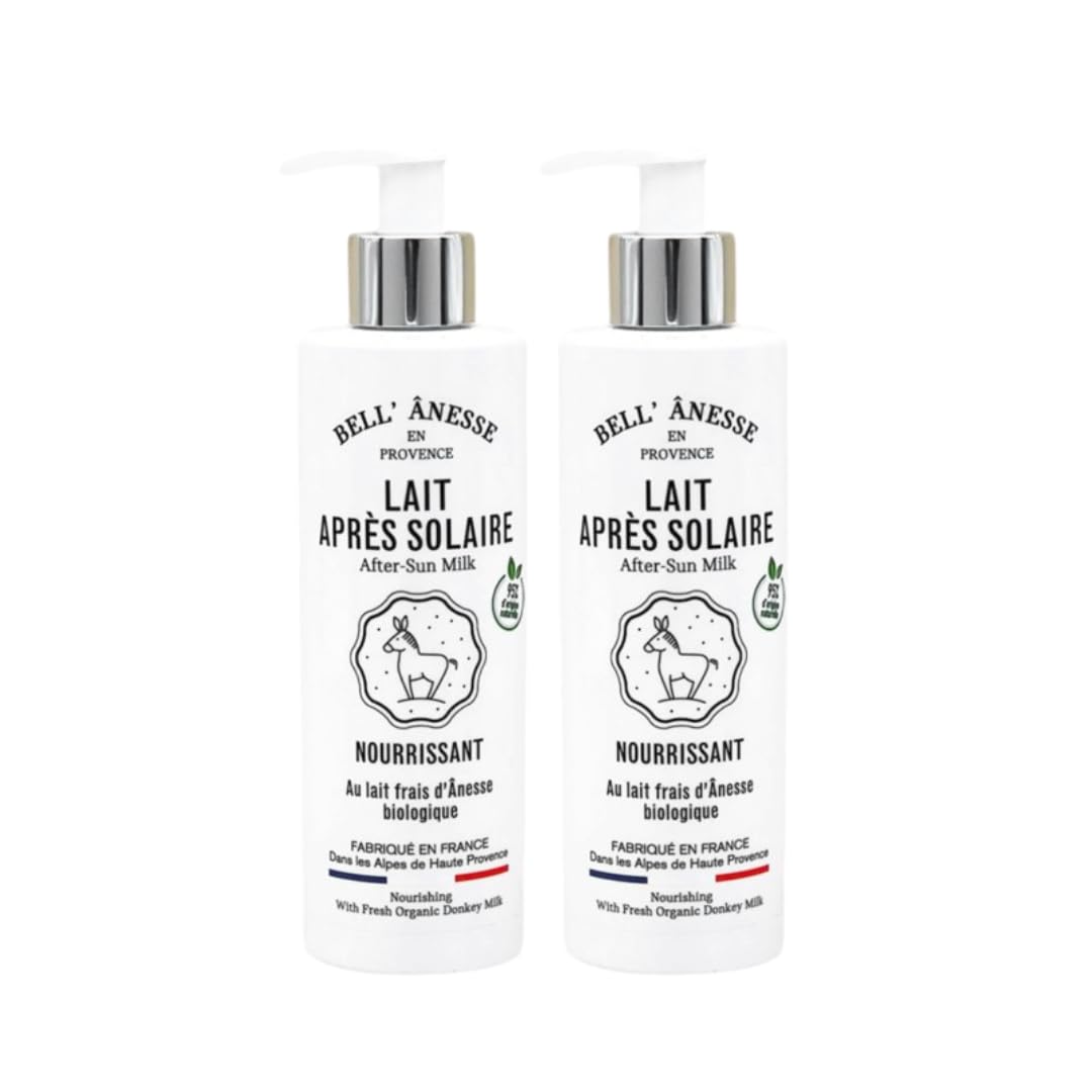 Bell Ânesse Provence Lait Après-Soleil au Lait d’Ânesse Bio – Soin Apaisant & Hydratant – Peaux Sensibles – Lot de 2 – Made in France