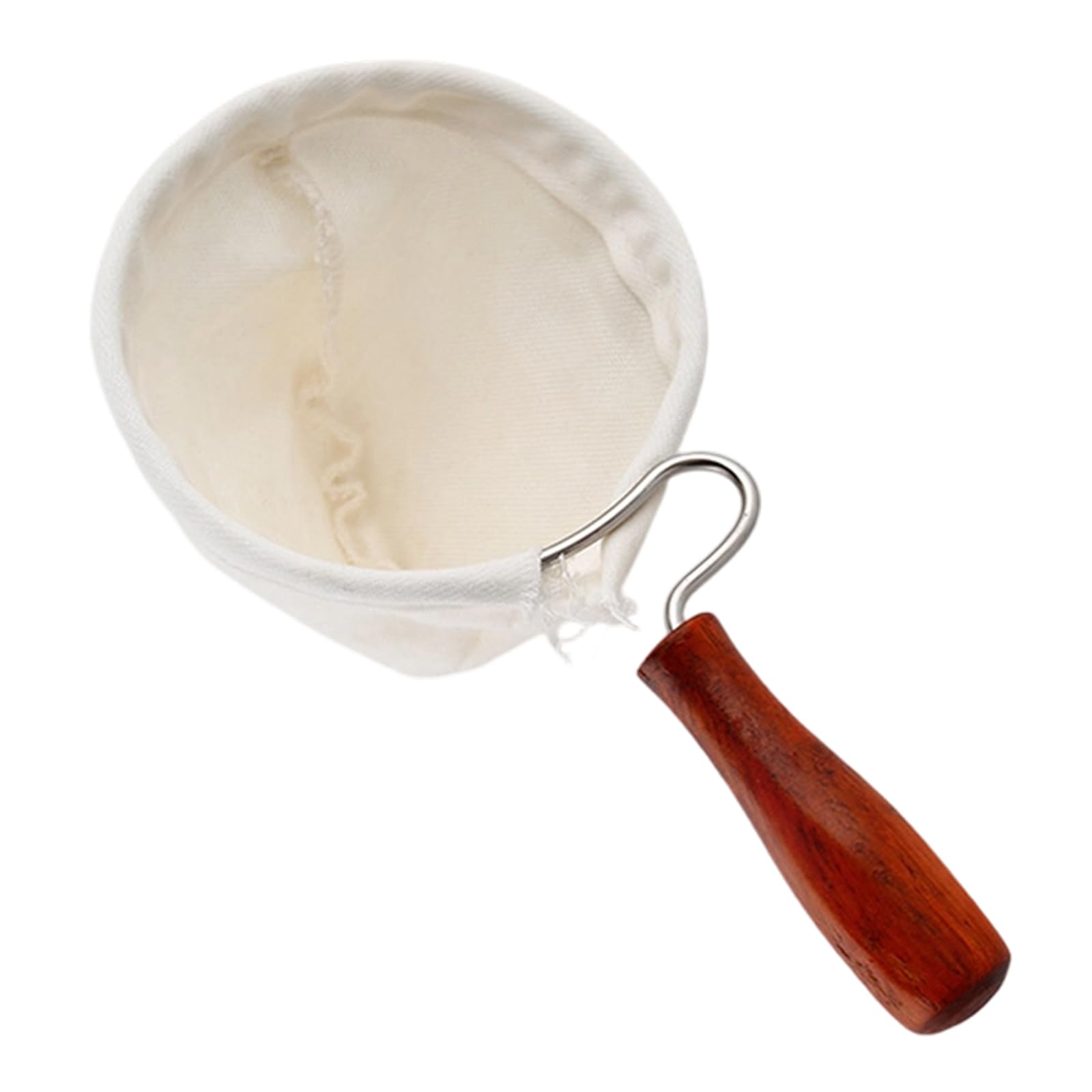 TQUXNGA Sock Strainer with Wooden Handle Washable Flannel Cloth Tea Strainer Coffees Filter Bag for Drink Enthusiasts Flannel Coffee Filter Bag