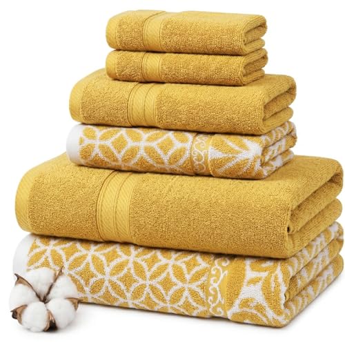 Modern Threads 6 Piece Bath Towel Set &ndash; Bathroom Set with 2 Bath Towels, 2 Hand Towels, and 2 Wash...