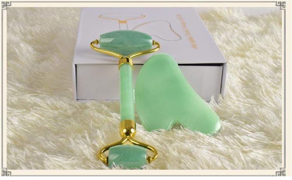 Rodillo De Jade Para La Cara HIDARLING 100% Natural Cuarzo Masaje Antienvejecimiento Rodillo Facial Con Gua Sha Raspado Masaje Conjunto De Herramientas Para Adelgazar Curación Rejuvenecimiento Belleza
