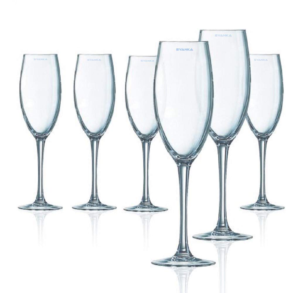 SYANKA Champagne Flutes - Set of 6 -6