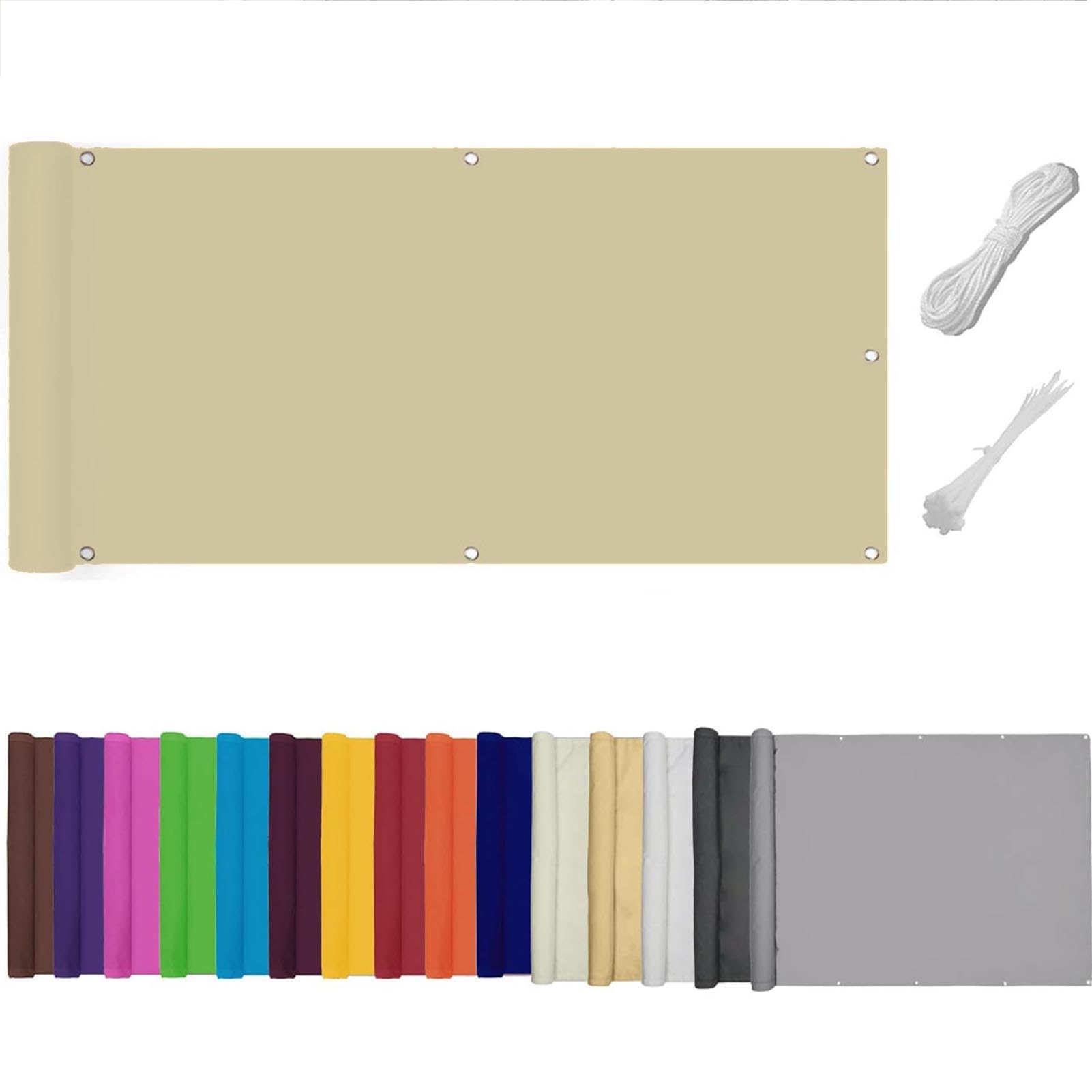 Frangivisto Balcone per Protezione,Schermo Privacy,Impermeabile Copri Ringhiera Balcone Privacy UV, Impermeabile,Resistente al Vento,per Balcone Giardino terrazza (Marrone,0.9x8m)