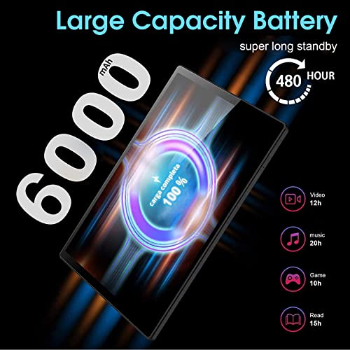 SGIN 10 Zoll Tablet, 8GB RAM 128GB ROM, erweiterbar auf 128GB, Android 12 Quad Core Prozessor, HD IPS Bildschirm, 6000mAh Akku, Dual Kamera, Bluetooth 5.0, GPS (Schwarz) – Bild 5