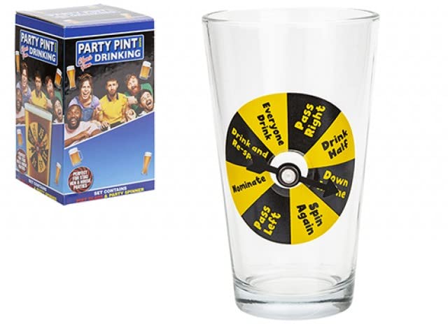 Fun Clear Party Pint Drinking Game In Colour Gift Box - (1 Pc Festive Occasions, Multicolor, Medium