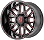 XD XD820 20x9 6x135 18mm Black/Milled/Red Wheel Rim 20' Inch