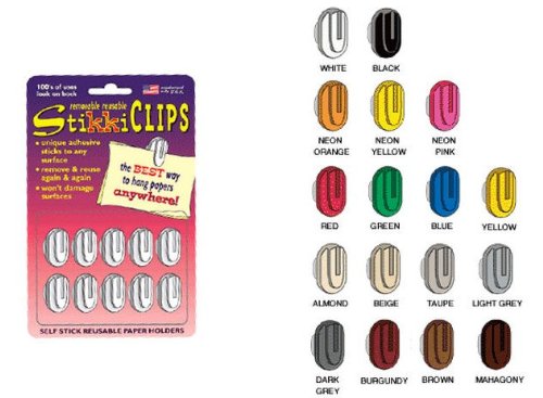 StikkiWorks 1420 Stikkiclips - 30 tarjetas, paquete de 3 unidades, color blanco