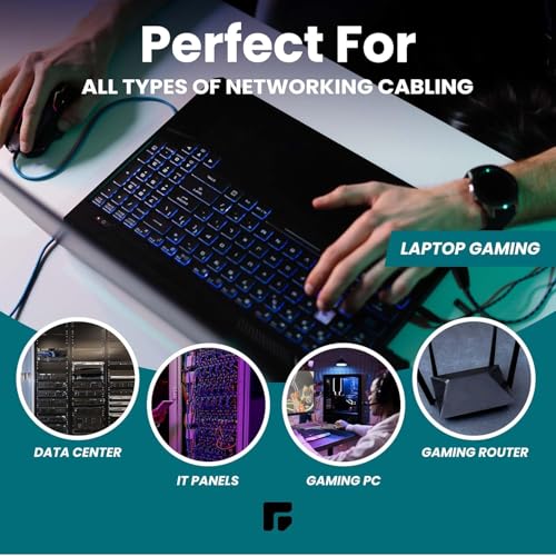 Image of CAT 8 Ethernet Cable, 6ft (4 Pack) Ultra High Speed 40Gbps 2000MHz 30AWG CAT8 Cable LAN Internet Network Cord with Metal Plated RJ45 Connector for Gaming,Router,Modems,PC(6ft /4 Pack) (GS4PC8-02-Dark)