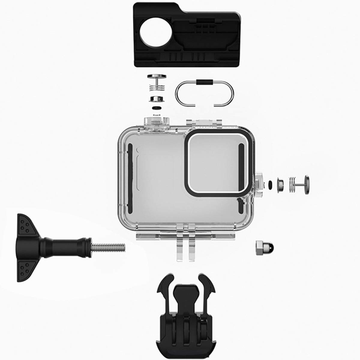 GoPro - 最終お値下げ　gopro  hero8 ダイブハウジング　保護ガラス GoPro HERO 13 12 11 10 9 対応 防水ハウジングケース クリア