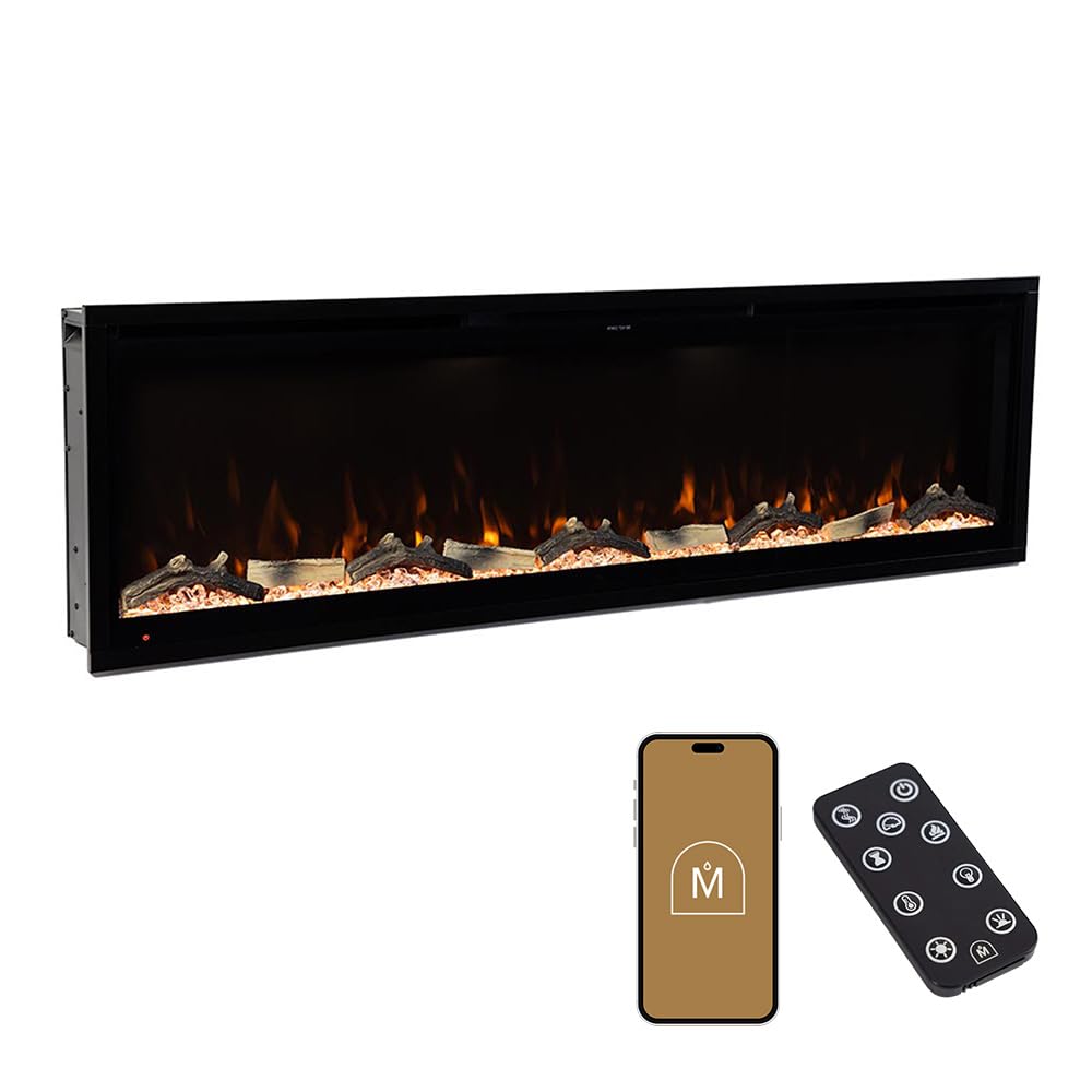 Electric Fireplace 60 Inch Baseboard Heater Modern Emberaerus