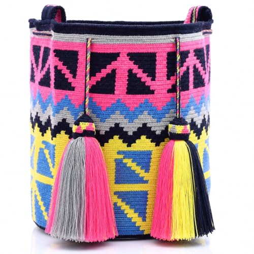 Image of WYOU Designer Collection Wayuu Hand-Crochet Hippie Purse, Summer Crossbody Boho Bags for Women, Classy Crochet Beach bag