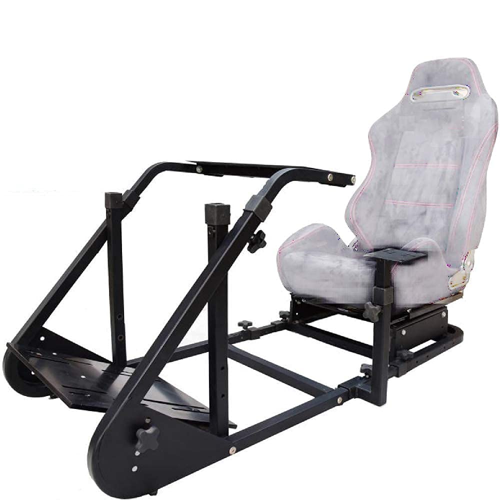 Minneer Racing Simulator Cockpit for G25 G27 G29 G920,Driving Simulator Seat, Racing Steering Wheel Stand with Capacity 220LBS Without Wheel and Pedals (Black)