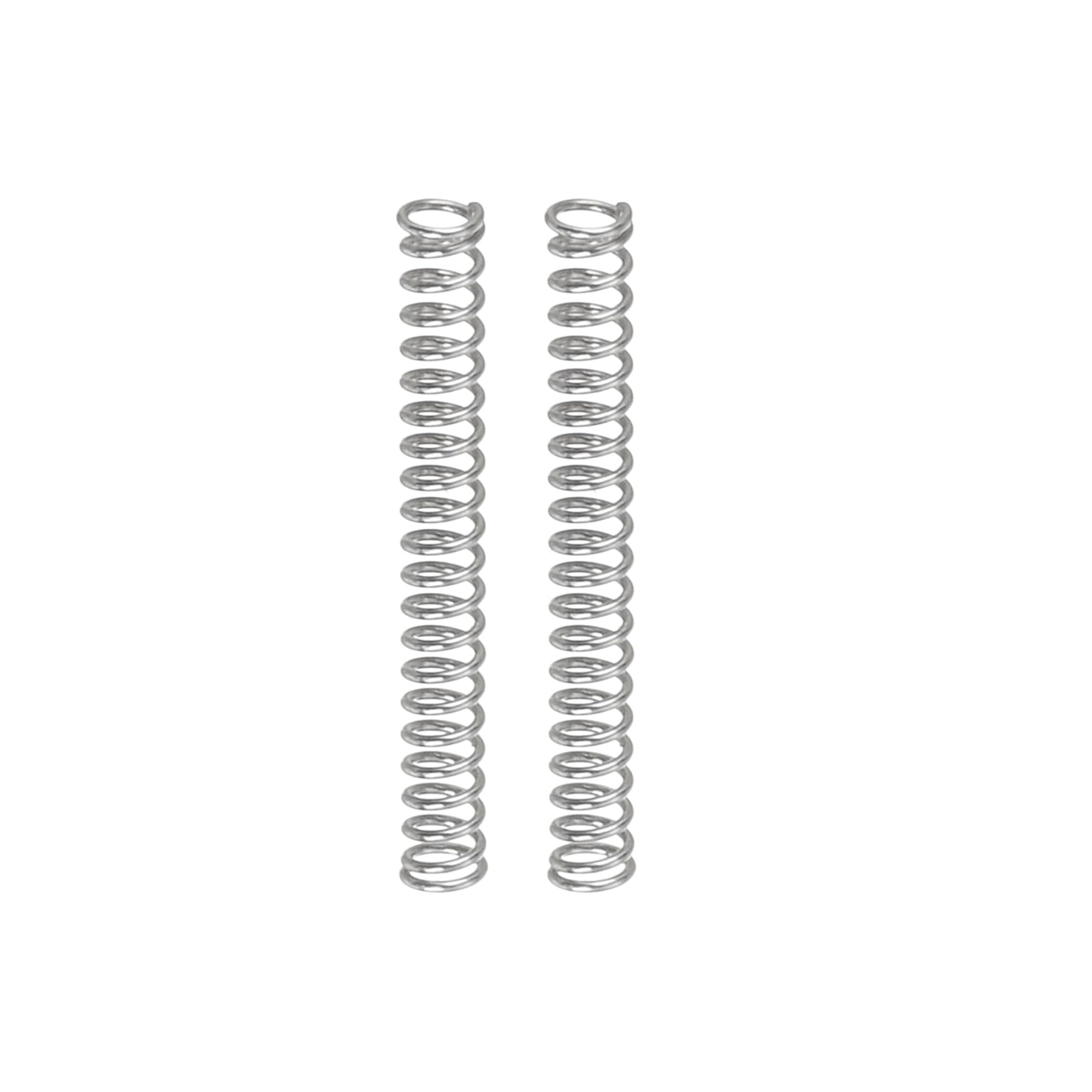 sourcing map 2Pcs Compression Springs, 0.3mm Wire Diameter x 2mm OD x 15mm Length 304 Stainless Steel Extension Spring Ballpoint Pen Pressure Springs for Shop Home Repairs, Silver