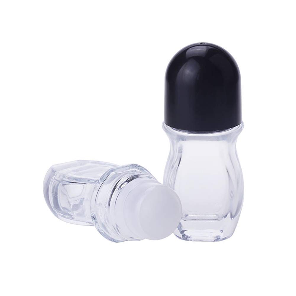 Wresty Roll On Glass Bottles For Essential Oils,2 Pcs Deodorant Bottles Perfume Roller Bottles Empty Deodorant Containers Roller Ball Bottles For Fragrance Cosmetics (30ml/1 Oz)