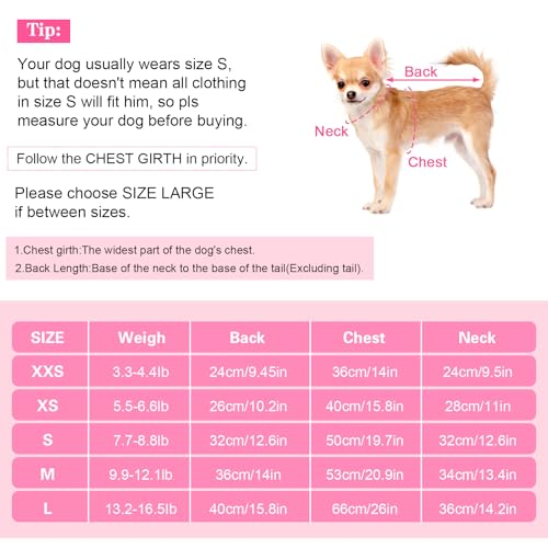 Yoolhamy Hunde Schlafanzug Fleece Hundepyjama Herz Einteiler Pyjama Pullover Valentinstag Strampler Klein Hundeoverall Schlafanzug für Welpen, Chihuahua, Yorkie (XS)