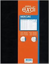 Exdi - 303001Q - Agenda Semainier Mercure ML - Janvier 2026 à Décembre 2026 - Couverture Noir - Dimension 21 x 27 cm