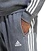 adidas Men's Essentials 3-Stripes Open Hem Fleece Pants, Dark Grey Heather, XX-Small