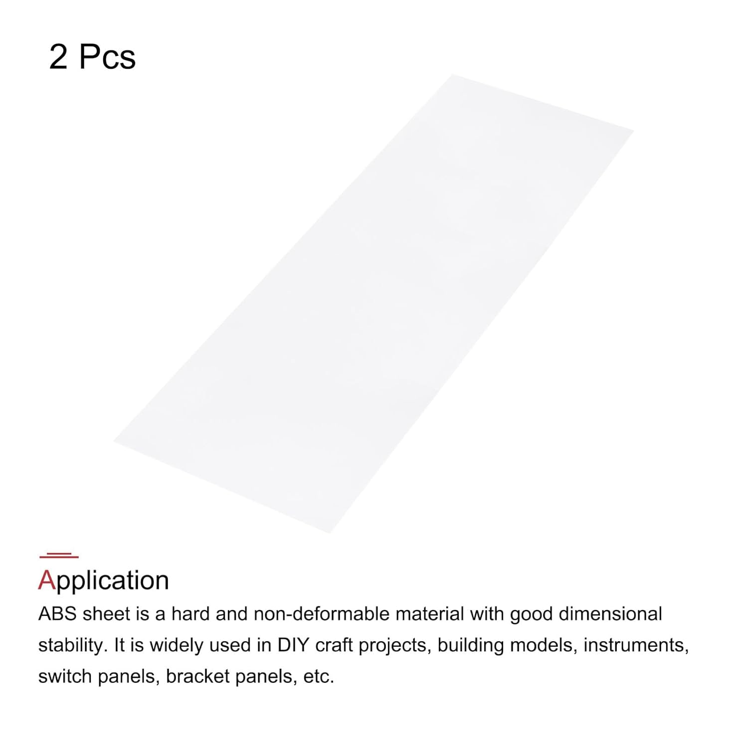 MECCANIXITY ABS Plastic Sheet 36 Inch x 12 Inch x 0.06 Inch ABS Styrene Sheets for Building Model DIY Crafts Panel White 2 Pcs