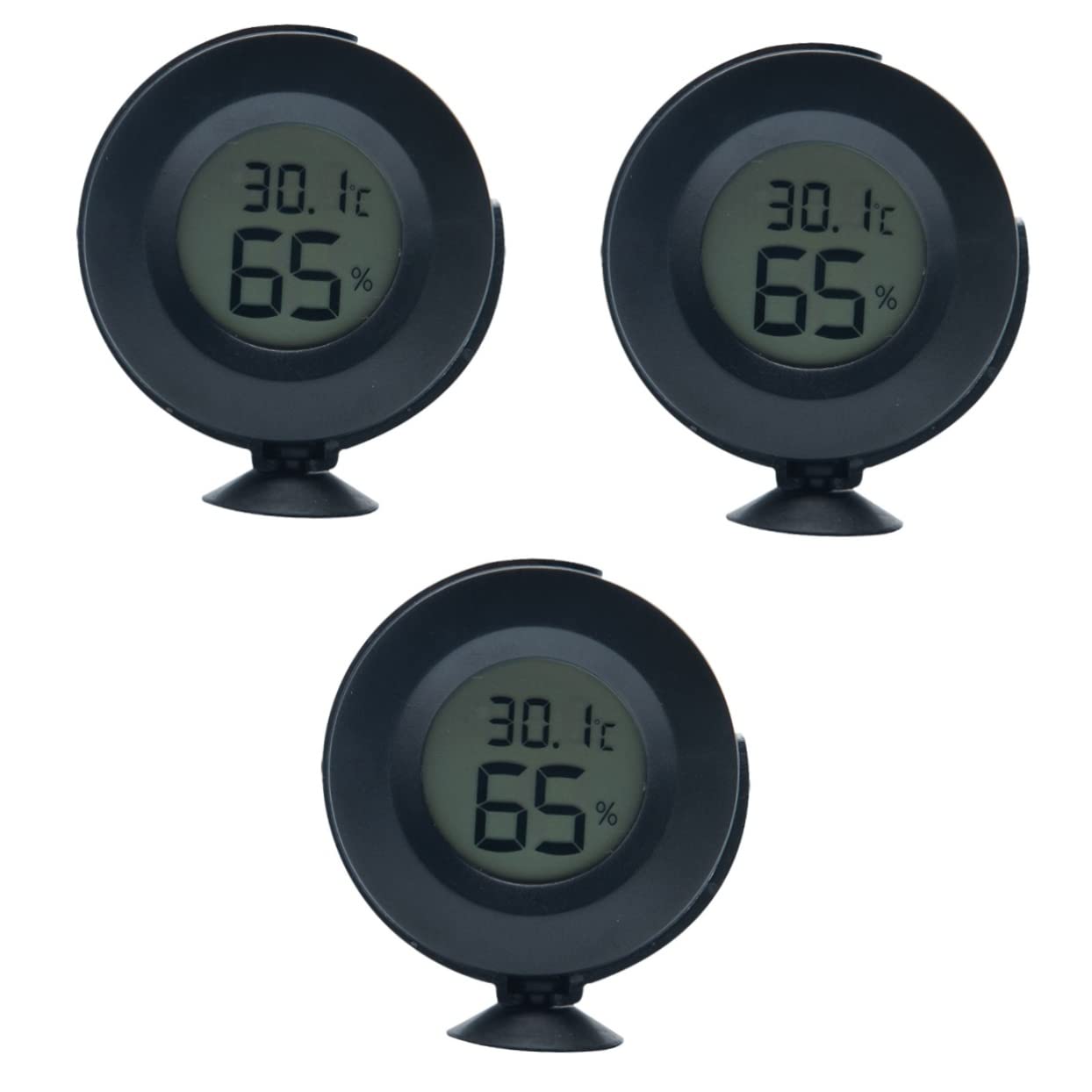 BESPORTBLE 3piezas Termómetro Digital De Alta Precisión y Higrómetro Para Terrarios De Reptiles Medición De Humedad y Temperatura Pantalla Lcd Para y Lagartos