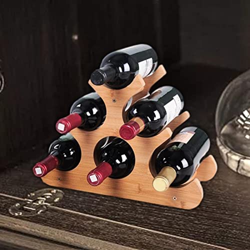 Soporte para botellas de vino de madera para 6 botellas miniatura 2