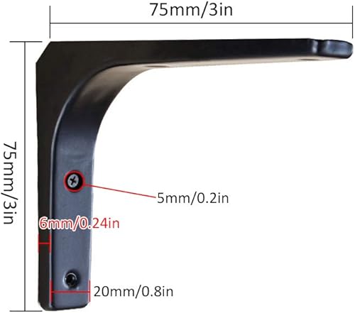 Miniatura 2 de Soporte de estante de metal flotante en forma de L para montaje en pared, soporte de estante en ángulo recto para sala de estar, estudio, sala de