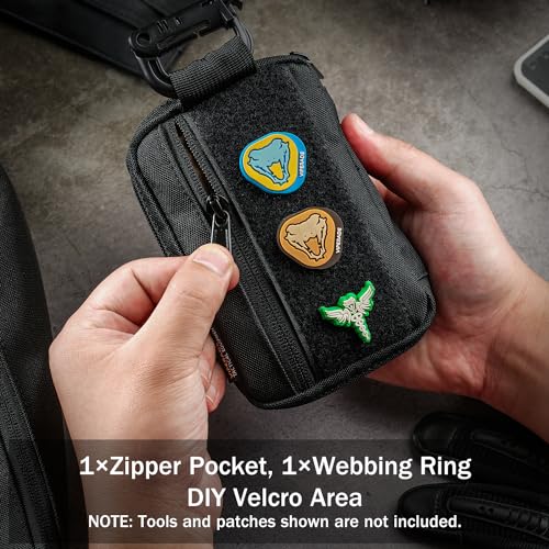 VIPERADE VE26 EDC Pouch Organiser with 11 Compartments, Small Tool Pouch with DIY Patches Area - Image 4