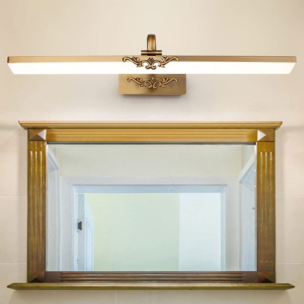 XANAYXWJ lustrzana LED Vintage kinkiet toaletka łazienkowa, oświetlenie obrazu w ramce, oświetlenie toaletki wiejskiej Lustrzane przednie lampy do wanny toaletka toaletka ścienna kinkiet