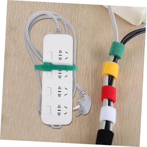 BESTYASH 100 piezas de bridas de gancho y bucle para cables para electrónica reutilizables, organizadores de cables verdes 12 mm x 300 mm miniatura 6