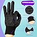 Teenitor Heat Resistant Glove With Silicone Bumps For Hair Iron Tool, Professional Heat Gloves For Heat Press, Heat Protectant Gloves For Hair Styling, Black