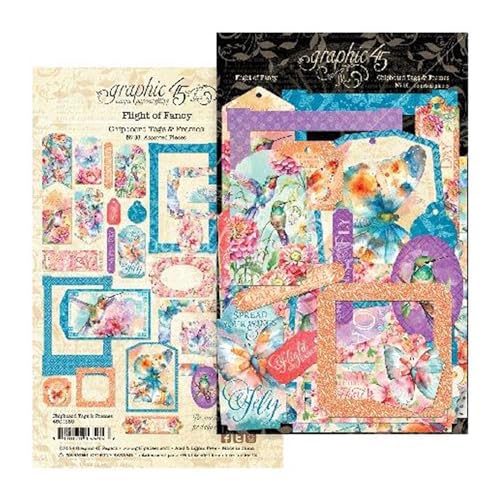 Marcos de aglomerado Flight of Fancy de Graphic 45 para dar relieve a tus fotos de scrapbook
