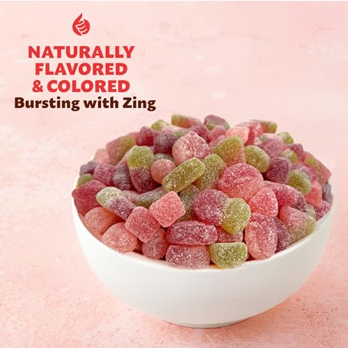 Sour Fruit Jelly Candy Mix, Dye Free Candy, Vegan Gummies, 1 Lb Bag | Cherry, Watermelon, Peach, Chewy Candy with Real Fruit Puree - image 5