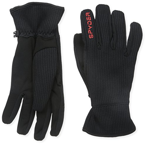Spyder men's core sweater conduct gloves, large, black/volcano…