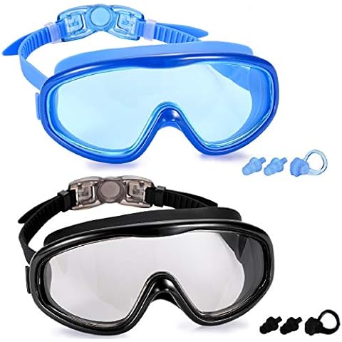 Kabuda 2 Pack Swim Goggles, Swimming Glasses for Adult Men Women Youth, Anti Fog UV400 Cover