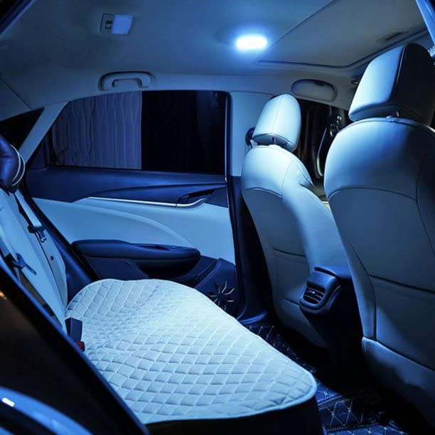 Image of CLOUDSALE Wireless Magnetic USB Charging LED Light Portable Round Universal Rechargeable Wireless Lamp For Car Interior(White /Blue)