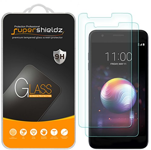 Supershieldz (2 Pack) Designed for LG K10 (2018) Tempered Glass Screen Protector, Anti Scratch, Bubble Free