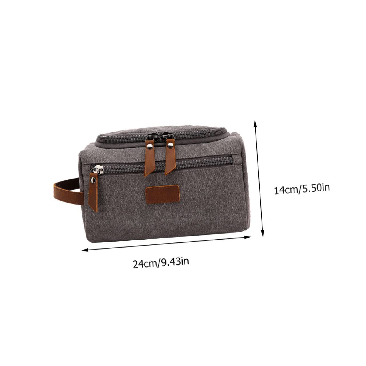 Bolsa de Lavado de Viaje Portátil para Hombre y Mujer, Lona Cuero
